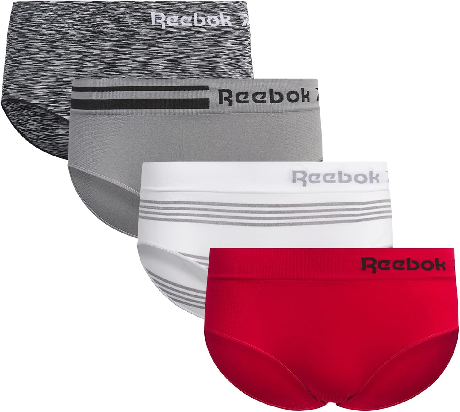 Reebok Women's Underwear - Seamless Hipster Briefs (4 Pack)
