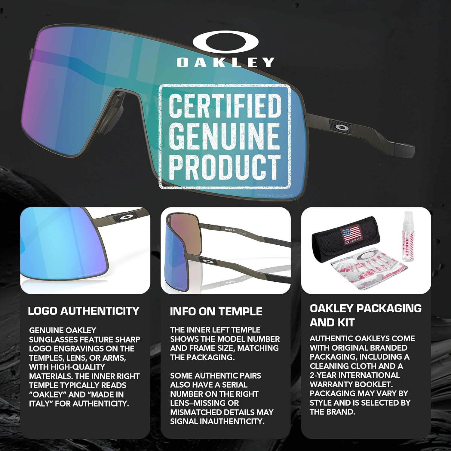 Oakley SUTRO TI OO6013 Rectangle Shape Sunglasses With Official Eyewear Kit