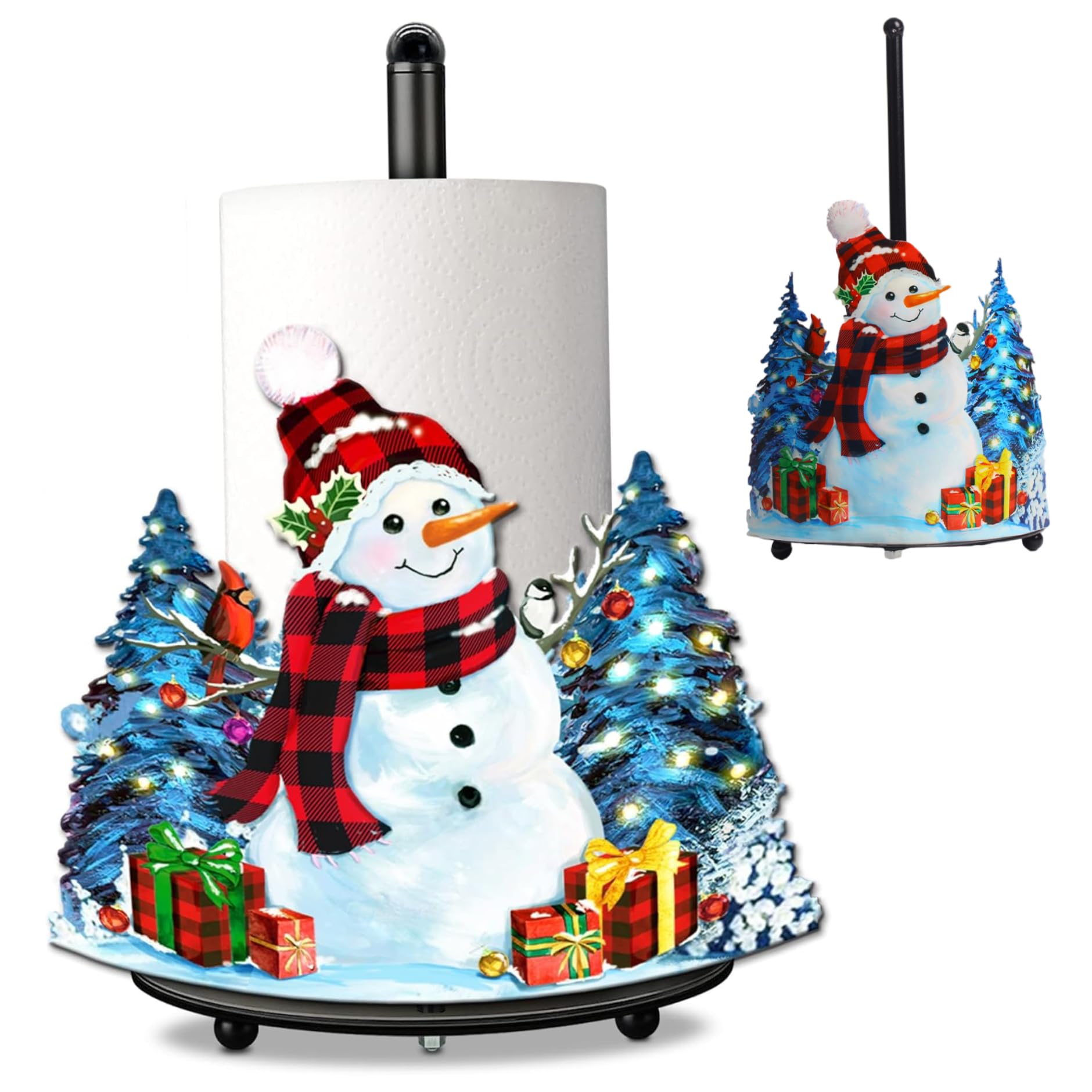 Porte-serviettes décoratif bonhomme de neige idée cadeau de Noël pour la maison