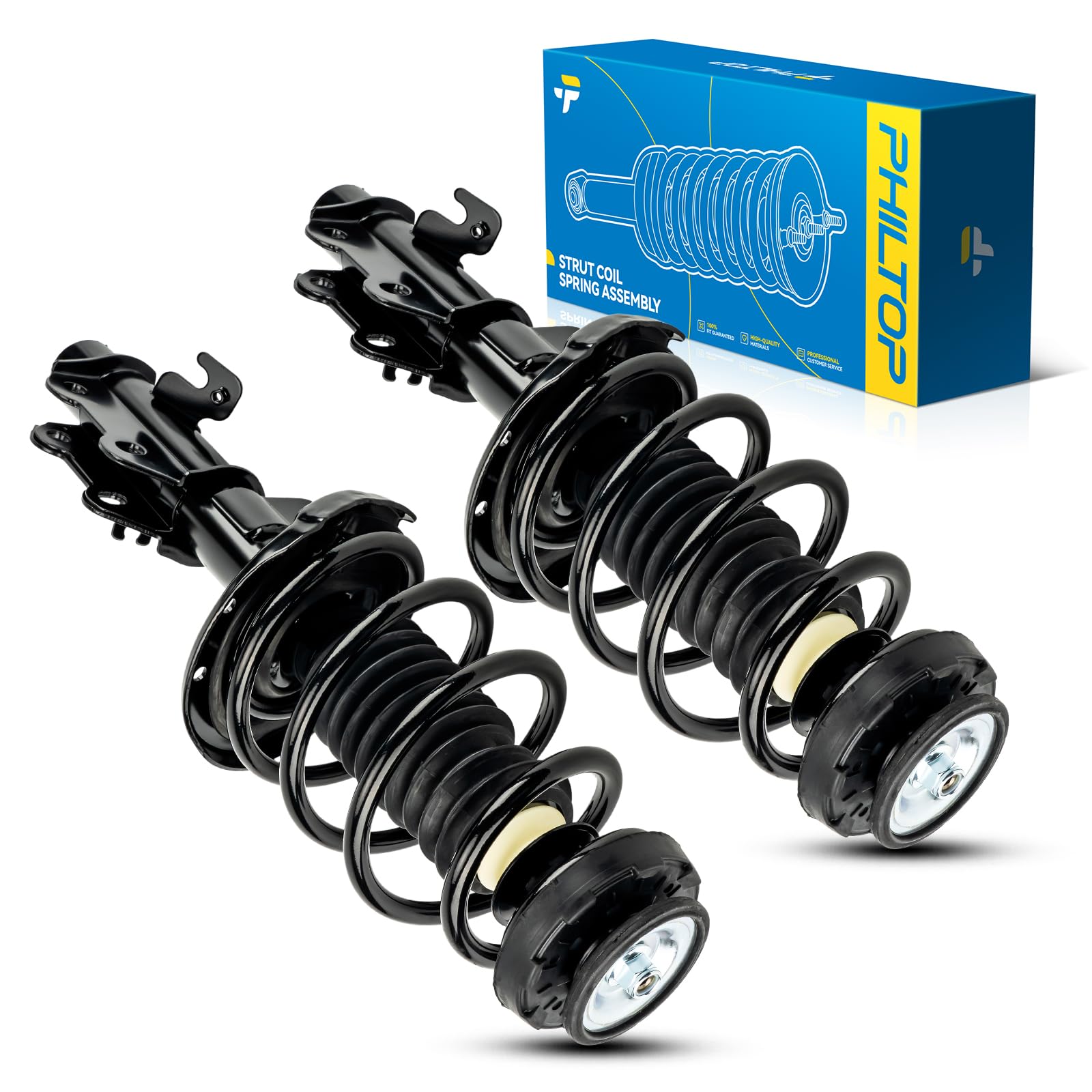 PHILTOP Struts Shocks Absorber w/Coil Spring for 2010-2012 Camaro 6.2L 2pcs