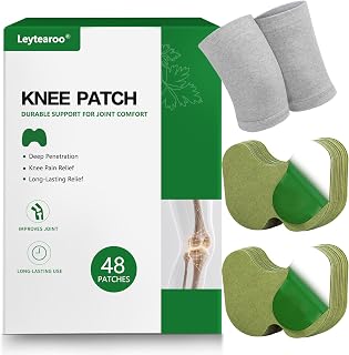 Pain Relief Patches,48PCS Natural Knee Patches, One Pair Knee Sleeves,Long Lasting Relief of Joint