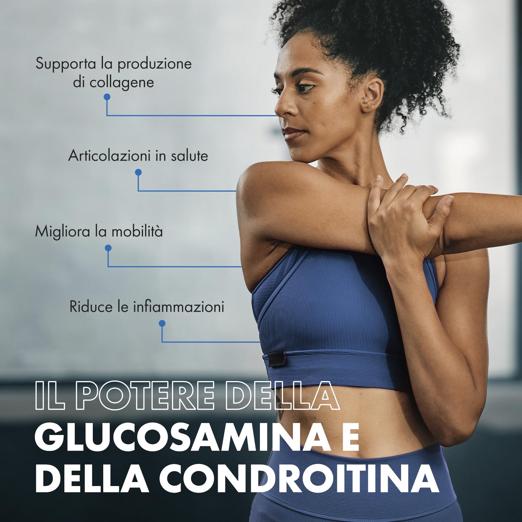 Incite Nutrition Complesso ad alta resistenza con glucosamina e condroitina con MSM, vitamina C, zenzero, rosa canina - Integratori per la cura delle articolazioni, 120 pezzi (confezione da 1)