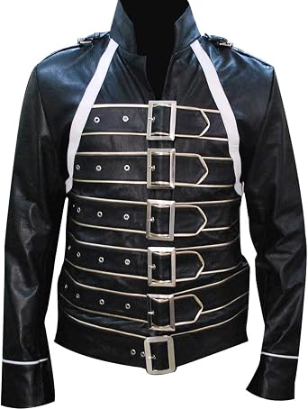 SpazeUp Mens Star Concert Belted Costume 80s Singer Jacket - Wembley Costume Adults Lead Singer Yellow Jacket Outfit