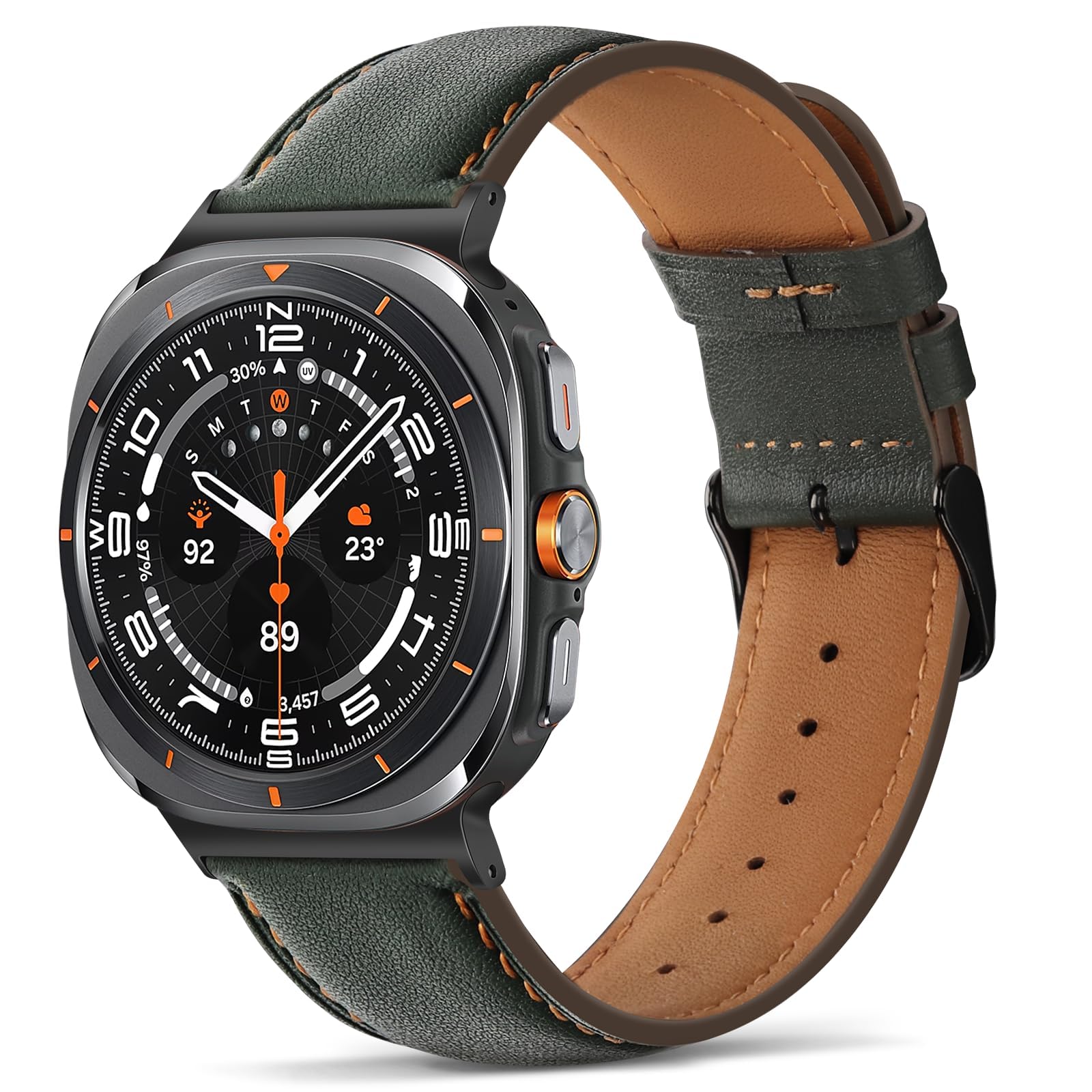 Tasikar Leather Bands Compatible with Samsung Galaxy Watch Ultra 47mm (2025/2024), Genuine Leather Strap Compatible with Samsung Galaxy Watch 8 40mm 44mm/8 Classic 46mm-image-26