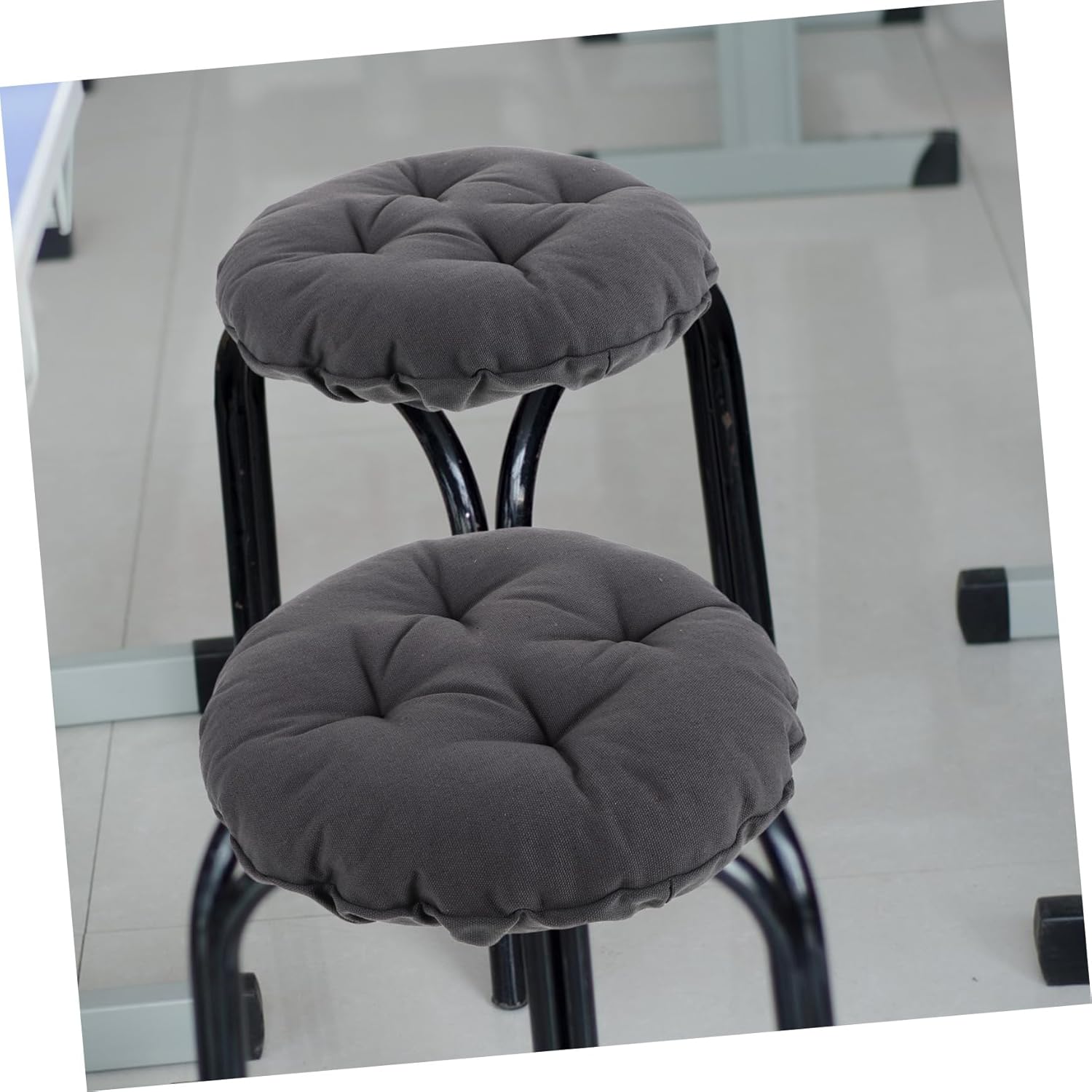Round Bar Stool Covers with Non- Backing Soft Padded for Comfortable Seating Easy to Clean Deep for Home and Bar Use