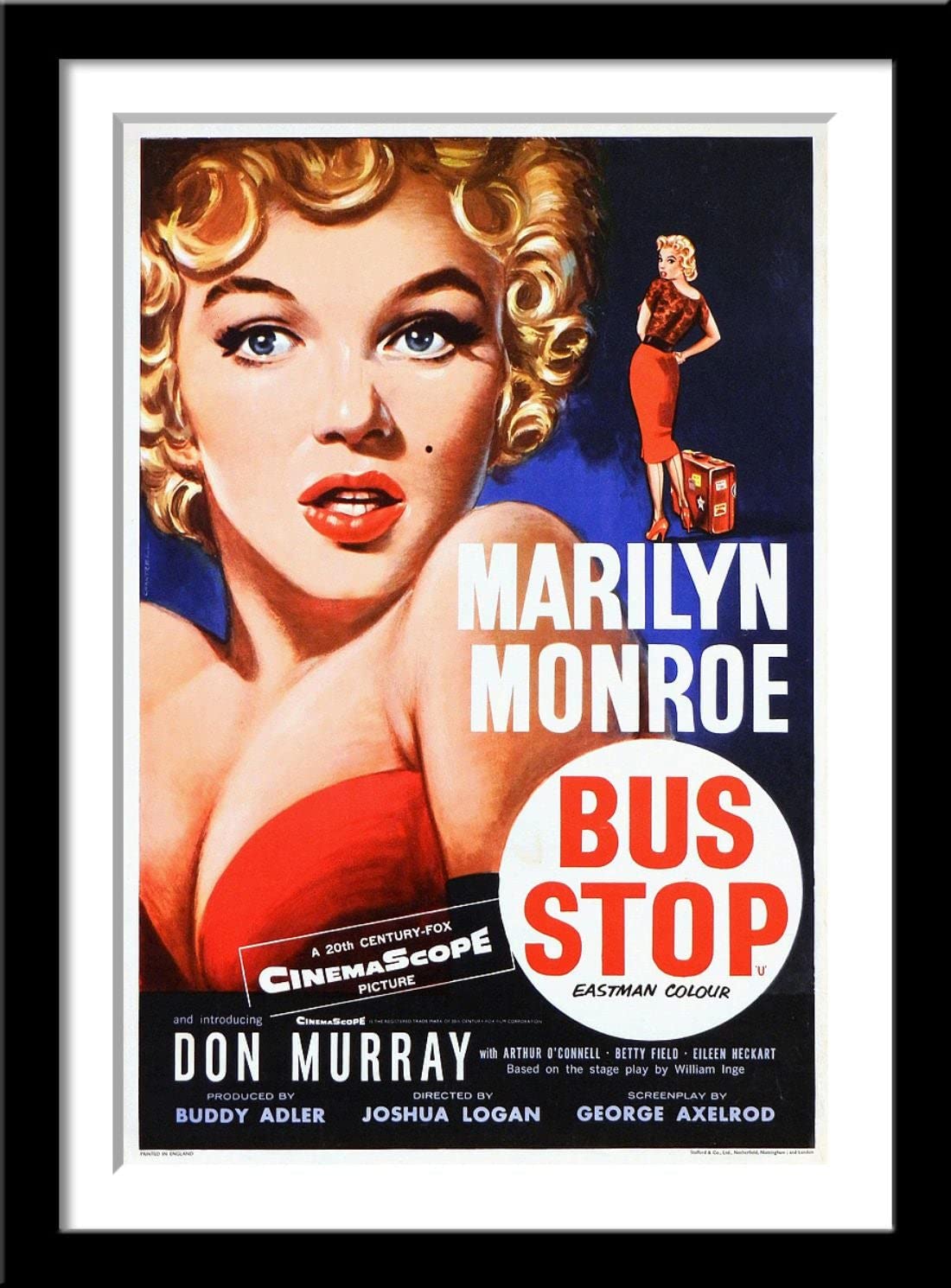 Tallenge - Bus Stop - Marilyn Monroe - Small Framed Poster(Paper,12x17 inches, Multicolour)