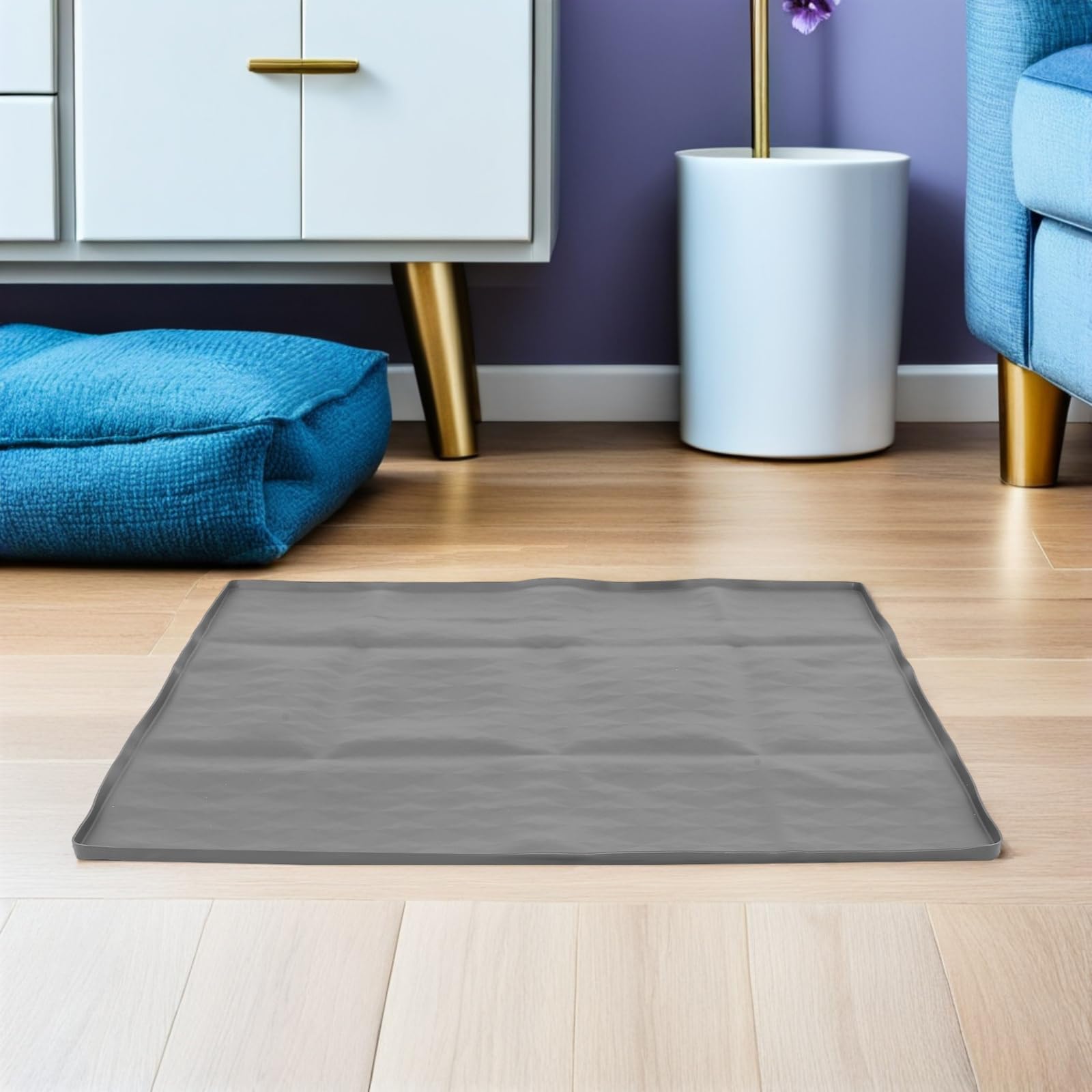 YARNOW Support avec Bord Haut et Base Antidérapante Plateau Facile à Utiliser pour Tapis de Propreté en Silicone pour Chiots en Apprentissage Propreté Lors de Voyages