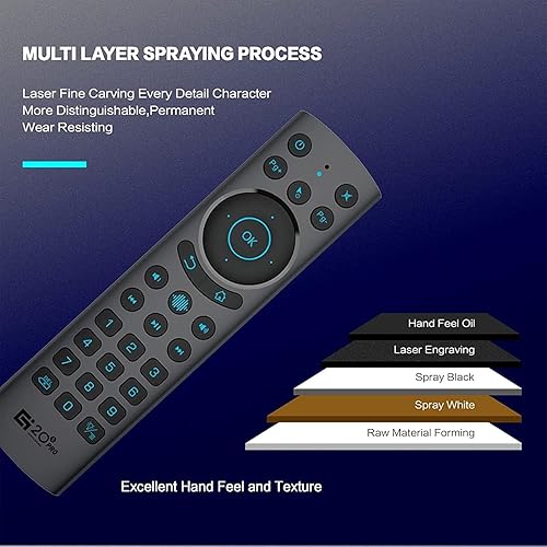 Miniatura 7 de G20BTS Plus Wireless Bluetooth 5.0 Control remoto retroiluminado por voz Soporte 2.4G Giroscopio USB IR Learning Control remoto para Android TV Box