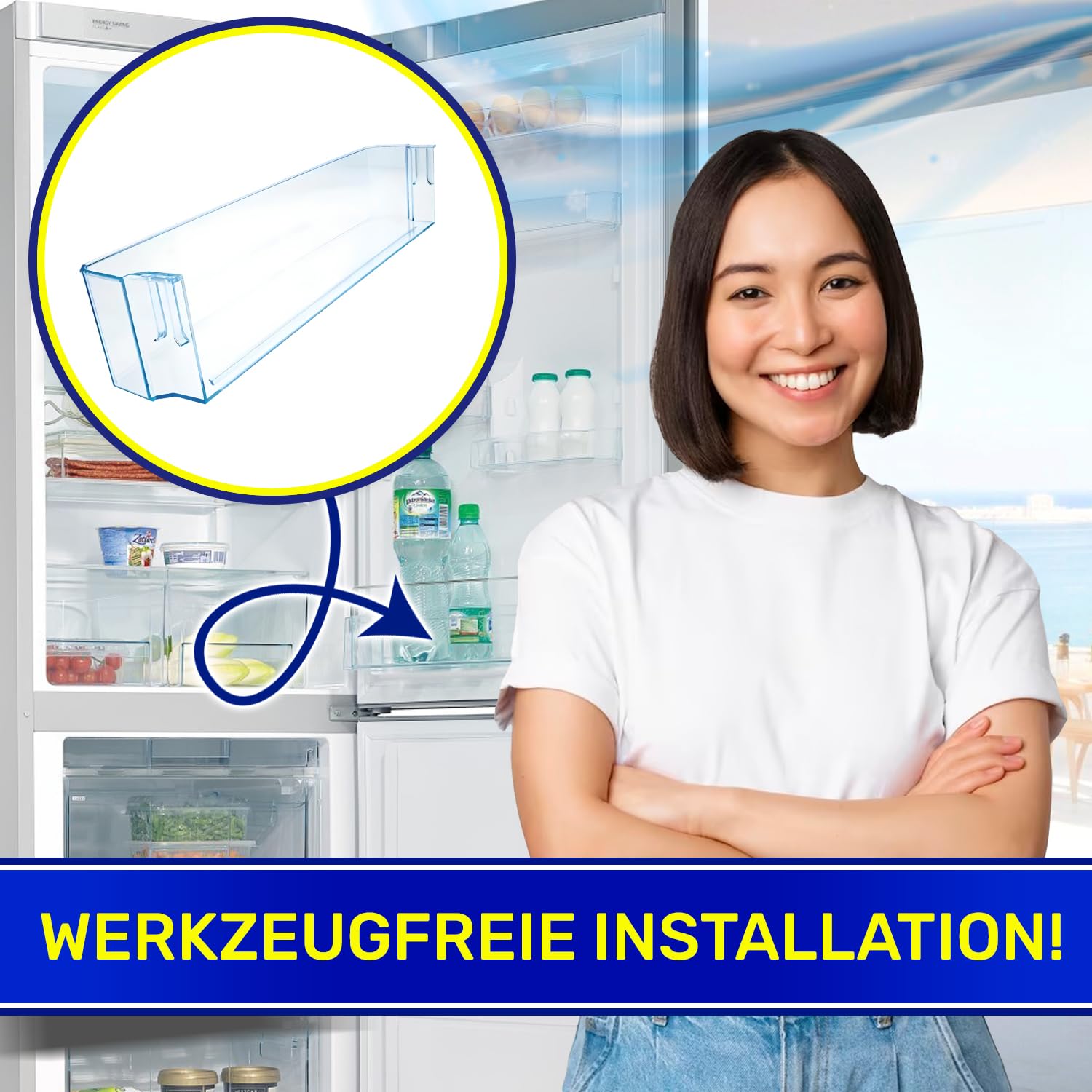 Kühlschrank Flaschenhalter 432x85 mm mit dem Originalcode 1022439 1033020 für Amica - Garantie 10 Jahre - MONTERAL