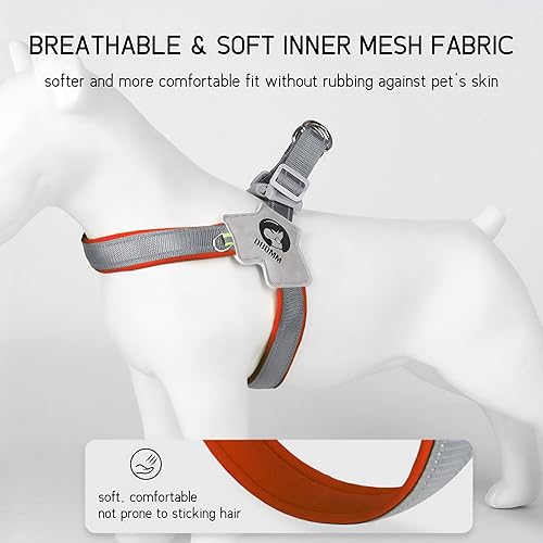 Miniatura 4 de Easy Walk - Arnés para perro con problemas de tráquea, arnés suave y ajustable para cachorros, sin tirones, fácil de usar, arnés para mascotas sin