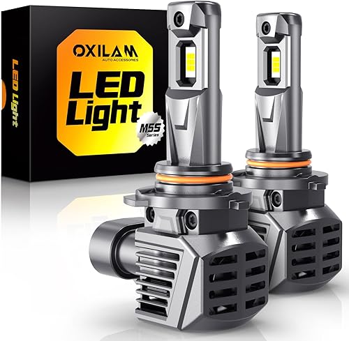 OXILAM Bombillas LED 9005 HB3 actualizadas 2024 para faros delanteros, 26000 lúmenes, 120 W, 700% más brillante, 6500 K, blanco, HB3ll 9005ll,