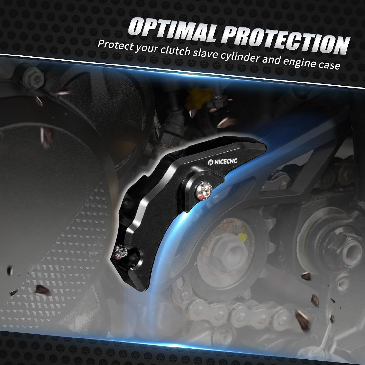 NICECNC Clutch Slave Cylinder Cover Protector Guard Dirt Bike Compatible with KTM 250 300 XC SX 2023-2024 250 300 EXC XCW 2024, Compatible with Husqvarna 300 TX 2023-2024 250 300 TE 2024, Black