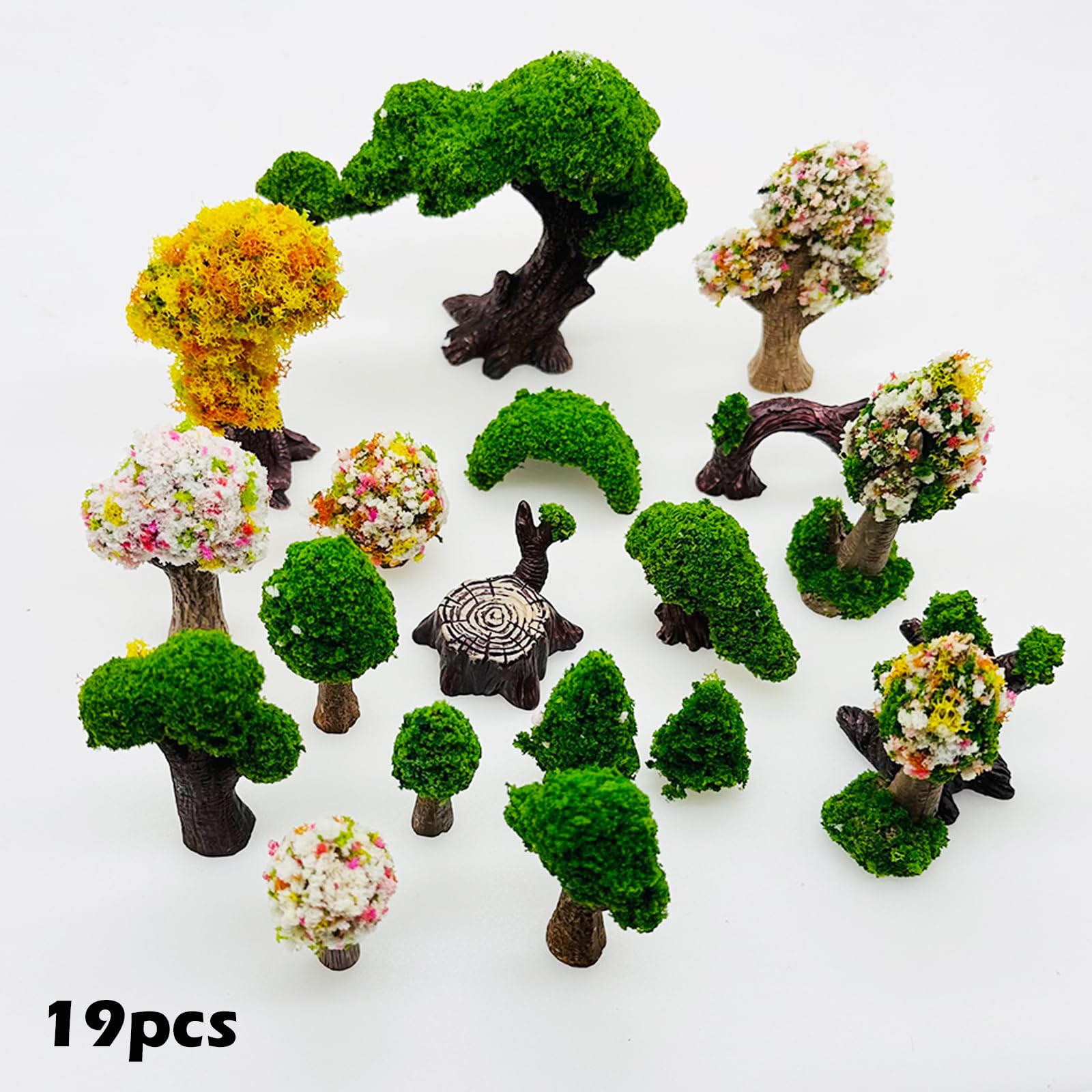 Cayway Miniaturowy ogród wróżki Zengarten akcesoria, 19 sztuk, mini narzędzia rolnicze, zestaw miniaturowych ozdób, miniaturowa dekoracja ogrodowa do miniaturowych akcesoriów ogrodowych