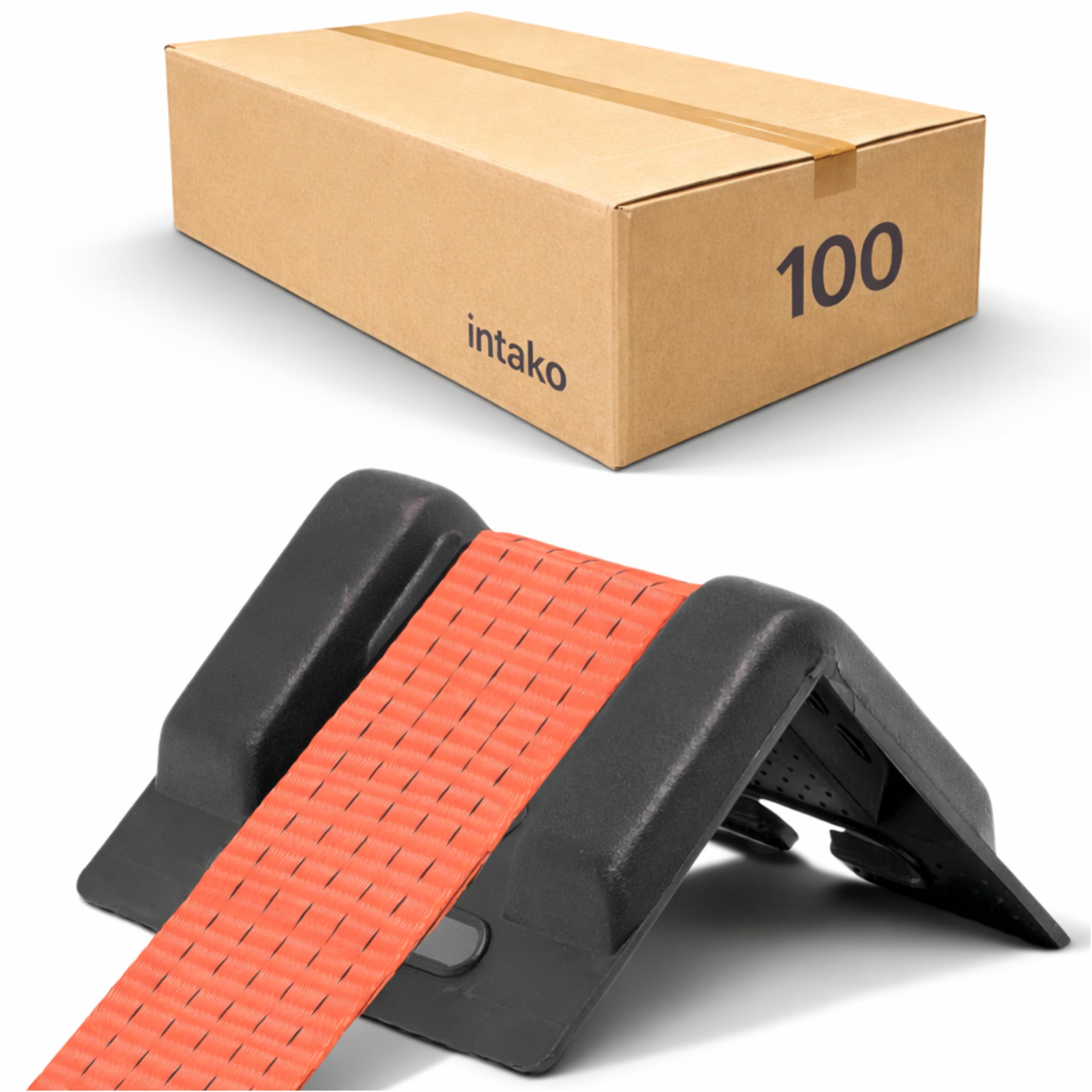 Cantonera Protectora para Bordes y Esquinas hasta 50mm - 10 o 100 Piezas - 130x100x100mm - Protección para Correas de Amarre - para Cinchas de Amarre y Camión (Negro (100 Piezas))