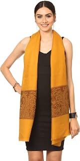 Pashtush Fine Wool Luxury Striped Design Scarf, Stole, Weaving Design Price In India