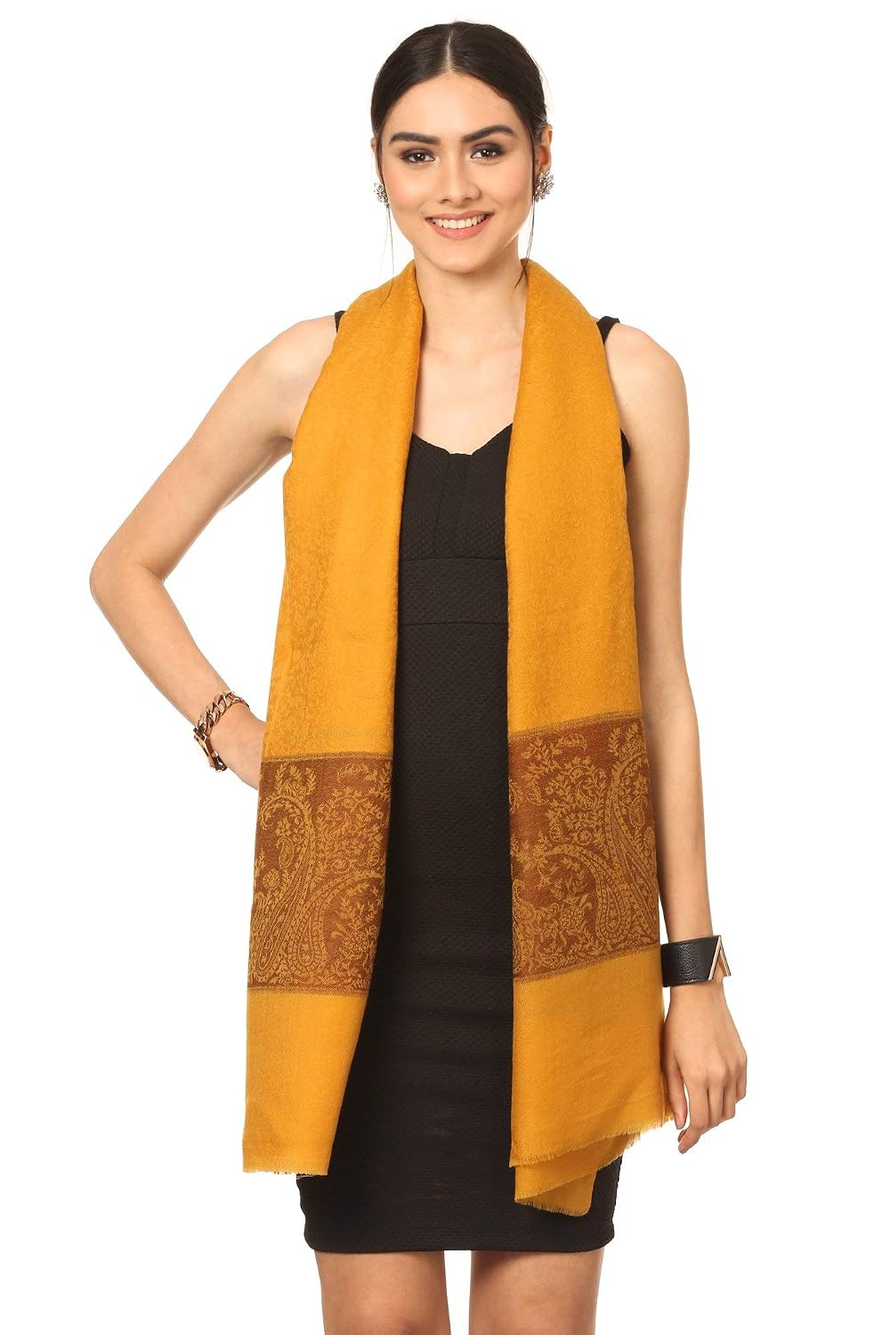 Pashtush Fine Wool Luxury Striped Design Scarf, Stole, Weaving Design - Review, Price and Buying Guide