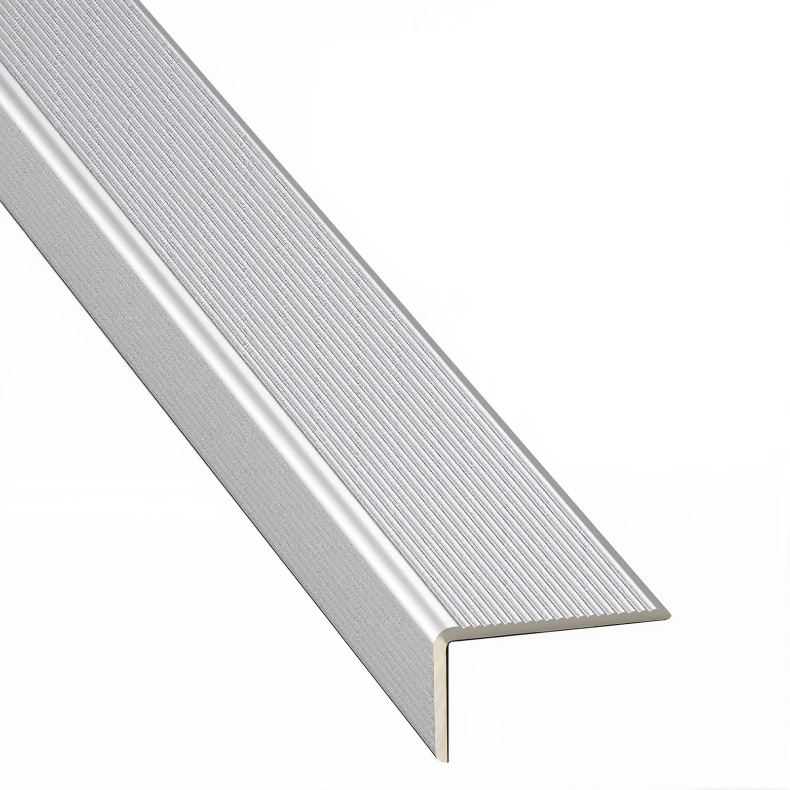 Protection de bord d'escalier antidérapante | Garniture alu en L pour marche carrelage et bois