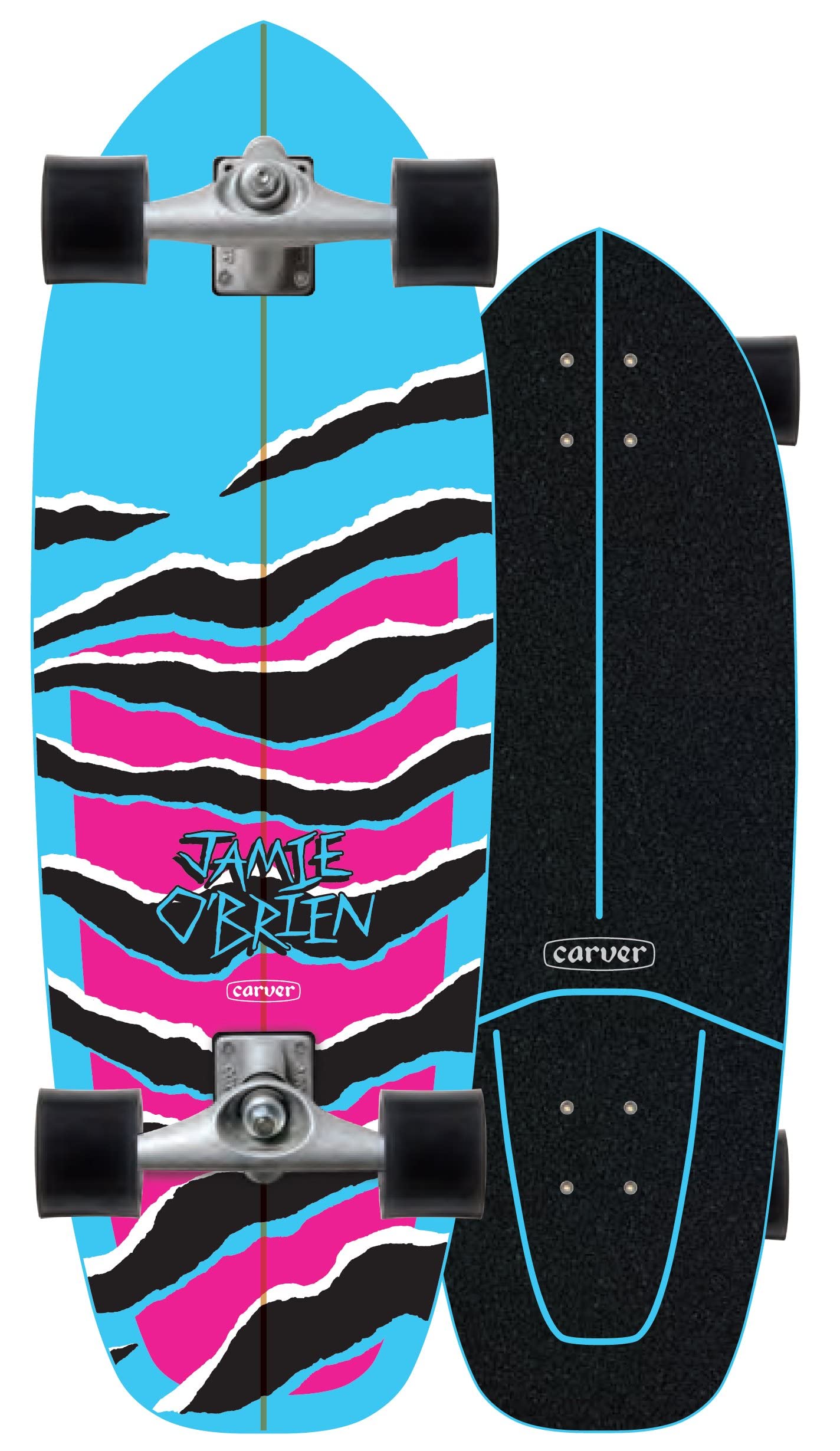 Carver Surf Skate J.O.B. Blue Tiger C7 31 : Amazon.it: Sport e