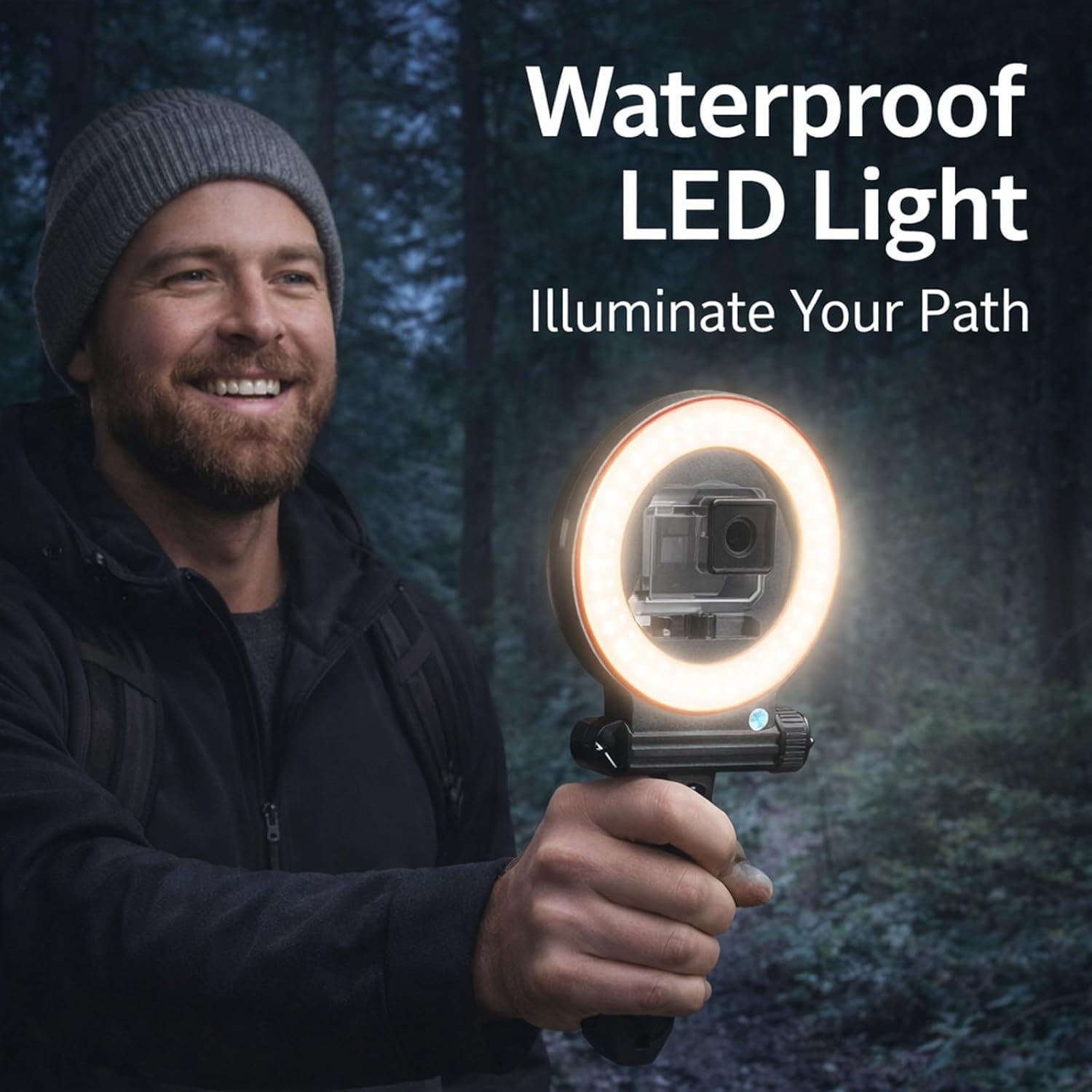 LED Diving Fill Light 40M, Universal Underwater Action Sports Camera Light - High Brightness, Energy Saving, Durable Design for Diving Photography