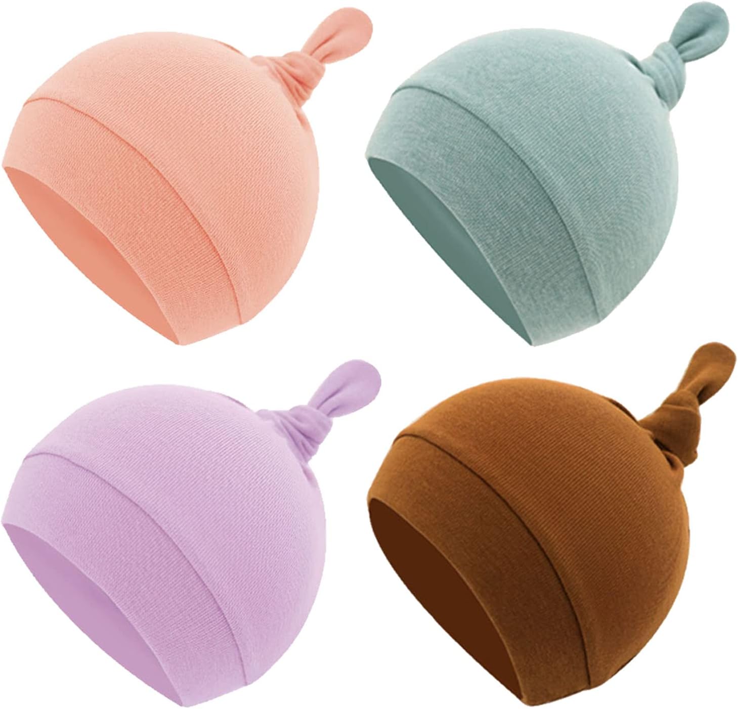 Newborn Beanie Hat Mittens and Socks Set, Baby Girl Cotton Beanie Spring Summer Autumn Winter Hats for Newborn Infant Cotton