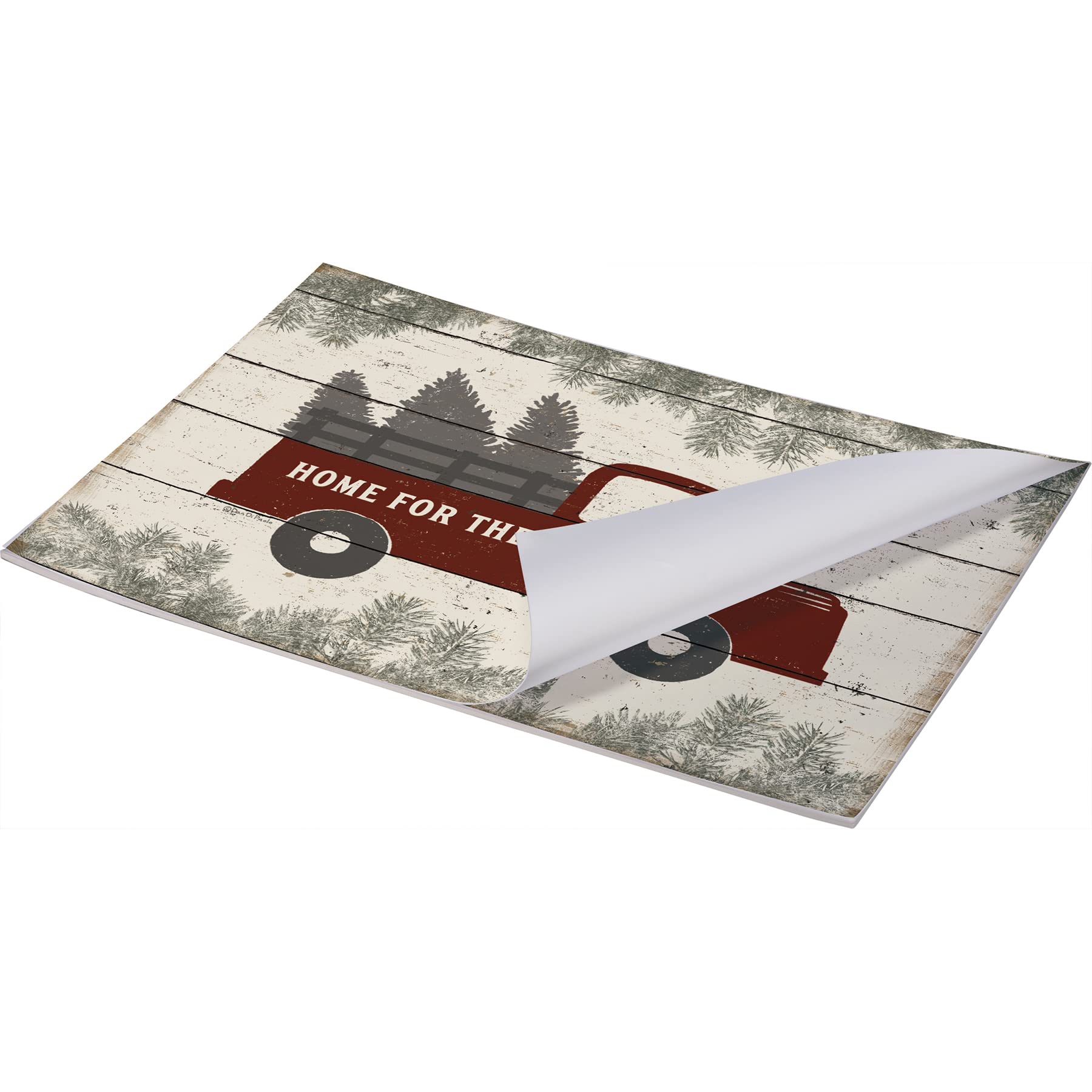 Set de table en papier camion de Noël pour vos repas de fête en famille de 30cm
