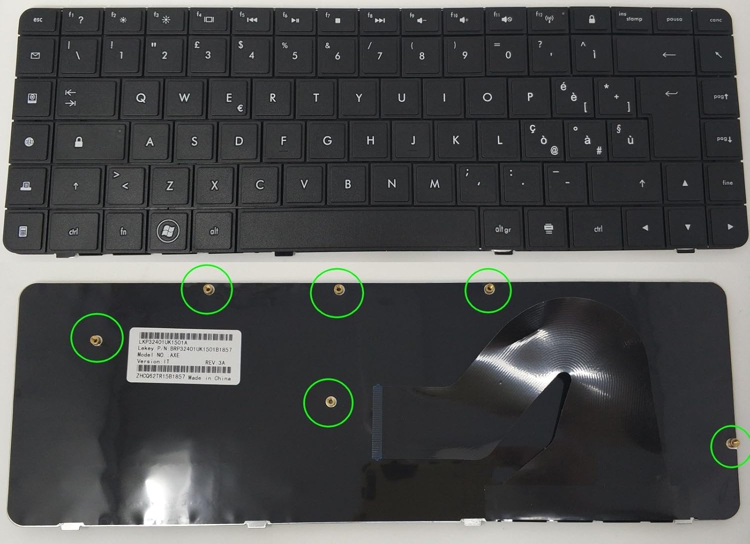 Tastiera Italiana per HP Compaq Presario CQ56 CQ57 CQ58 CQ62 Pavilion G4 G6 G6S G6T G6X G56 G62 Serie G56-151XX G62-100 CQ56-100 AX6 AX1 Layout IT