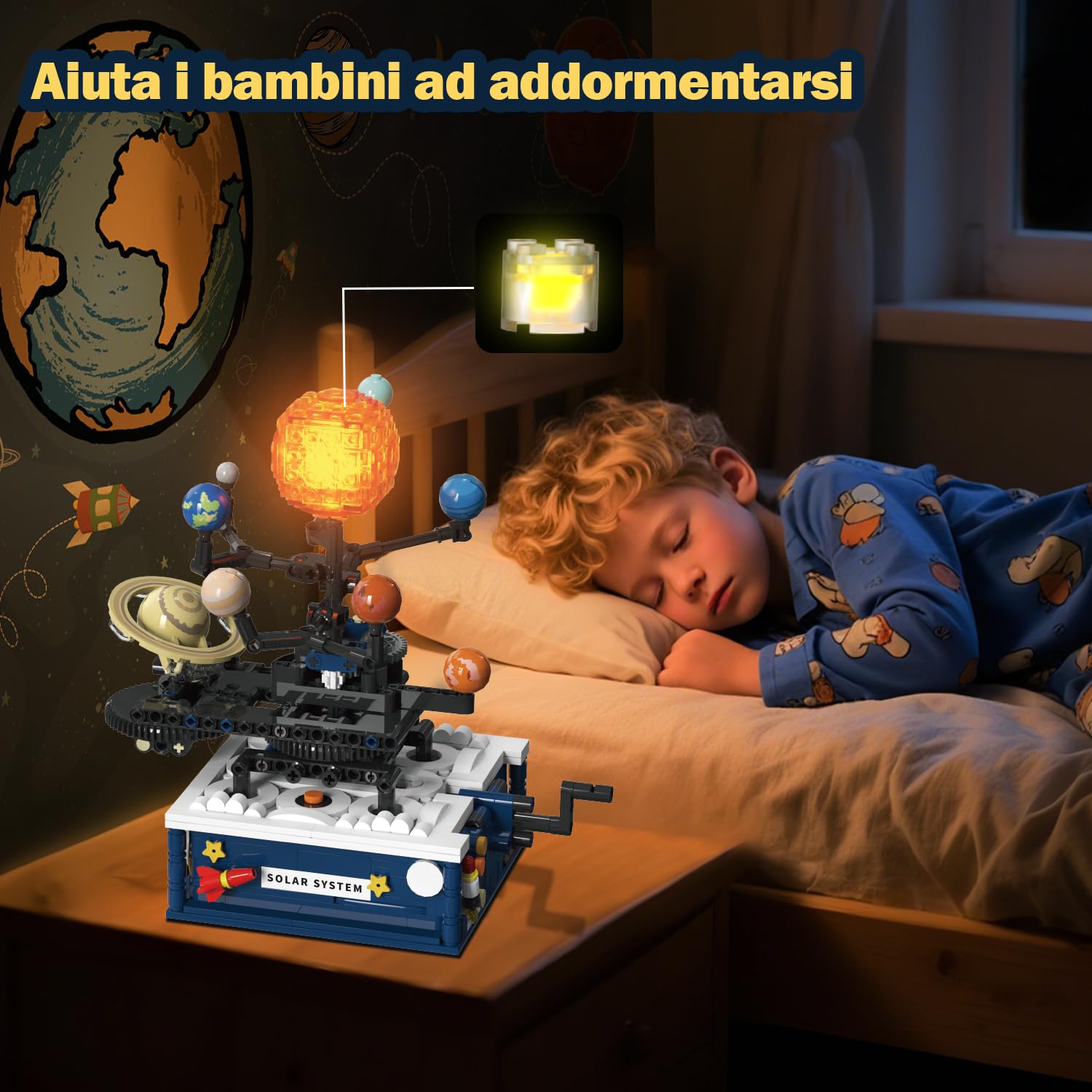 Technic Sistema Solare per Bambini con Luce, 8 Pianeti e Razzo | 775 Pezzi Sistema Solare Girevole Modello, Blocchi di Morsetto Regali per 6 7 8 10 12+ Anni Bambini Ragazzi