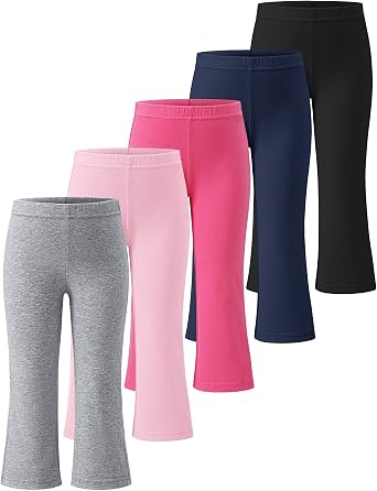 Witwot Toddler Girl Flare Pants Girls Cotton Leggings Bell Bottoms Clothes
