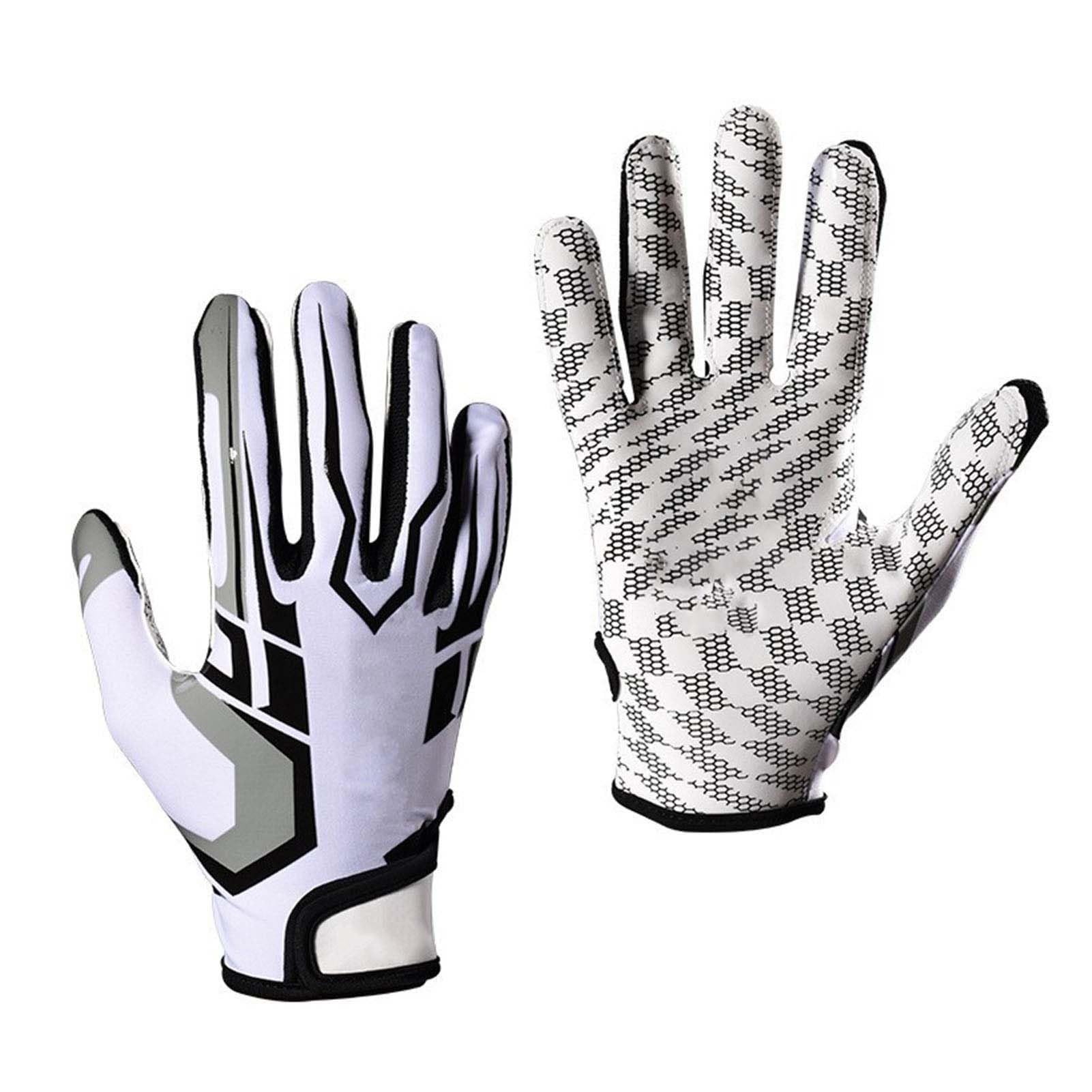 Sporthandschuhe, American-Football-Handschuhe, Atmungsaktives Mesh, Finger, Mittlere Dicke, Rutschfestes Rugby (S)