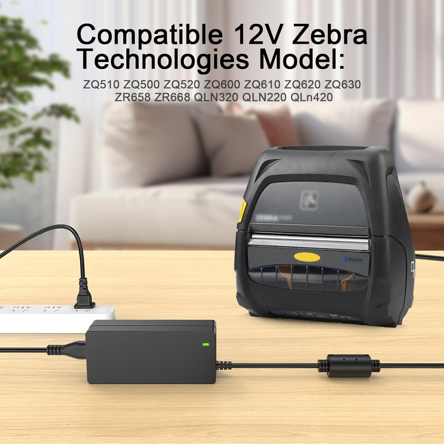 for Arcade1up Power Cord 12V 5A Power Supply Compatible with Arcade 1Up Game Machine for Neon Rope Light LED Strip Lights for Zebra Mobile Label Printer CCTV Security Camera LCD Monitor, UL-Listed - Image 2