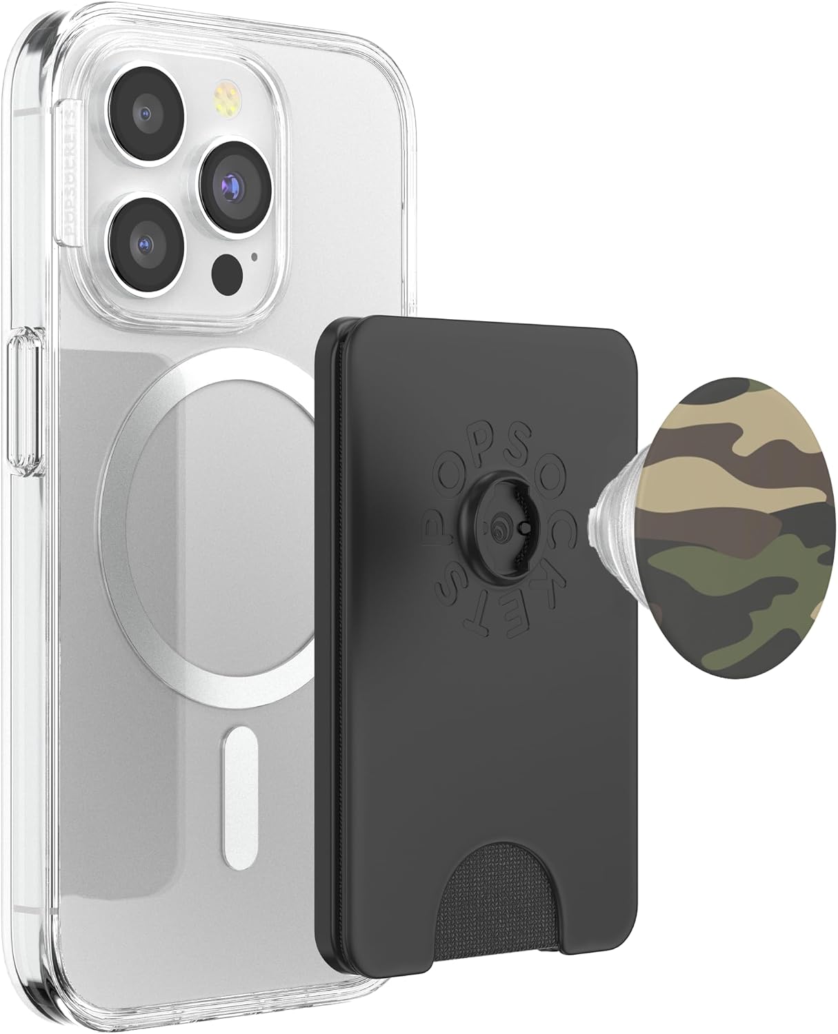 PopSockets Phone Grip - Camo PopSockets PopWallet for MagSafe