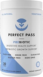 PERFECT PASS Prebiotic PHGG Partially Hydrolyzed Guar Gum 210g Powder - 100% Natural Gluten Free Non GMO - Certified Kosher Vegetarian Sugar Free