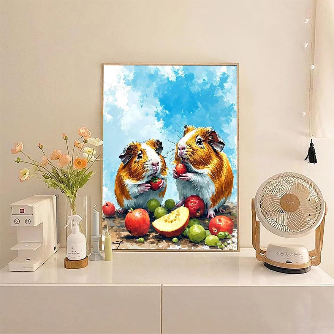 Malen nach Zahlen Kinder ab 7 8 9 10 Jahre, Meerschweinchen Malen nach Zahlen Erwachsene Jugendliche Malen-Nach-Zahlen Kinder Teenager für Mädchen Geschenkideen Malen nach Zahlen 100x130 cm z-716