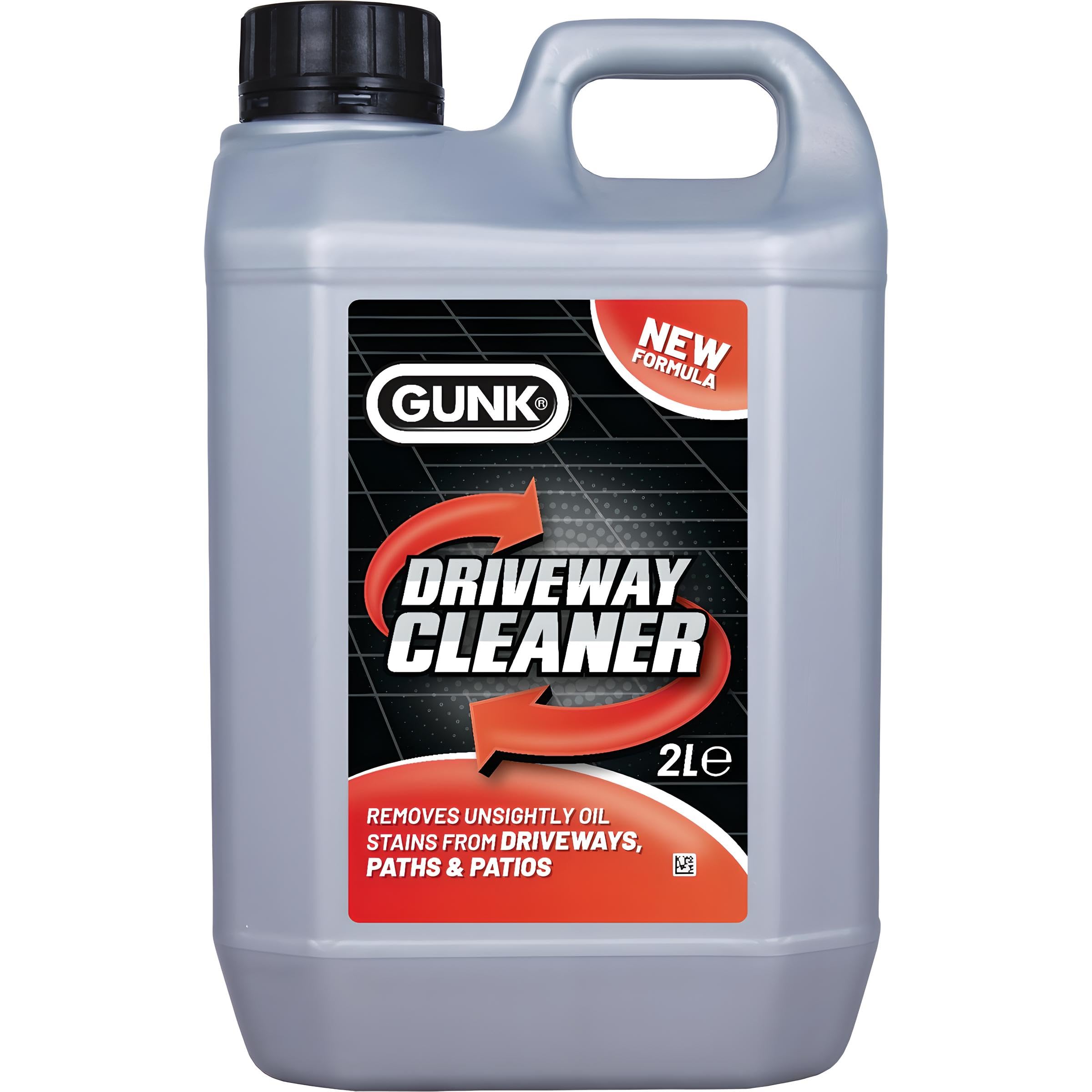 AMK® Gunk Driveway Concrete Cleaner 2L Suitable For Garage Floors Pathways Patios Asphalt Tarmac Works in 15-20 Minutes Degreaser