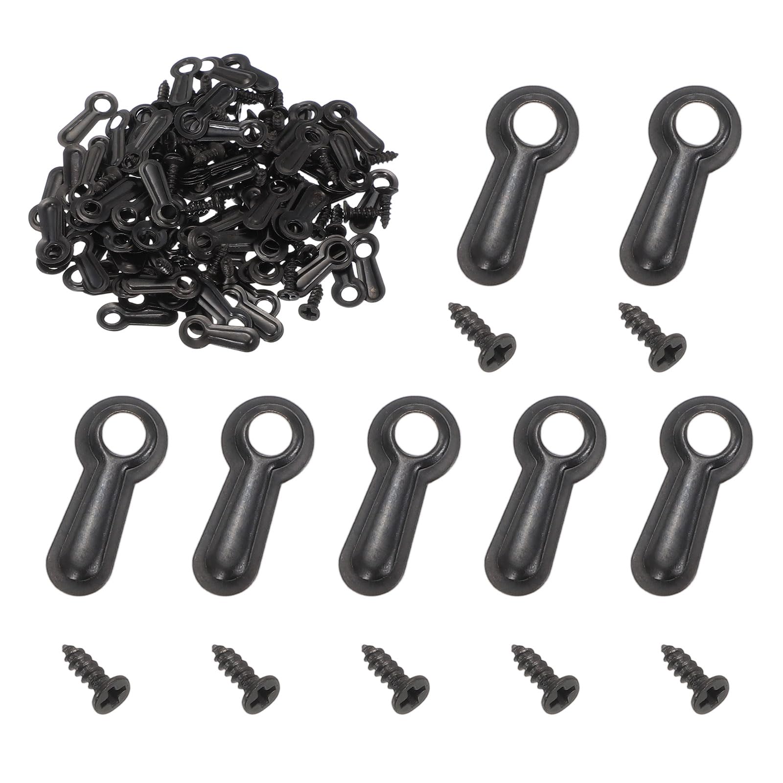 Clips de support pour cadre photo uxcell attaches d'angle et boutons tournants en métal noir