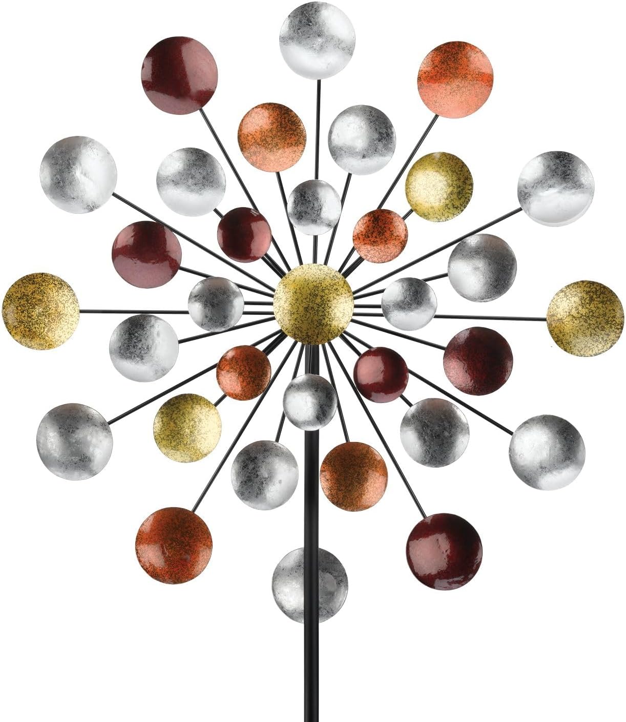 Regal Art & Gift Galaxy Wind Spinner – Metal Yard Decorations Outdoor | Kinetic Garden Spinner for Lawn, Pathway, or Flower Bed | Weather-Resistant Outdoor Sculpture - 80 Inch