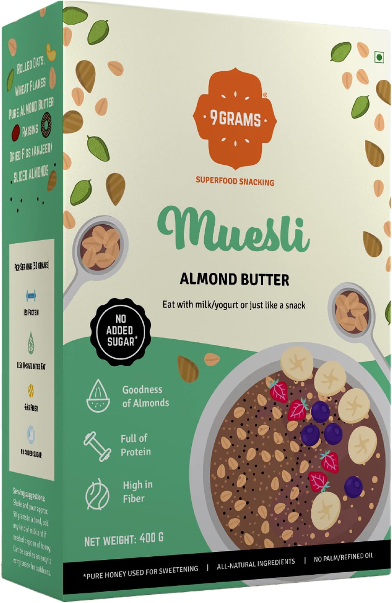 Amazon.in 9GRAMS Protein Muesli