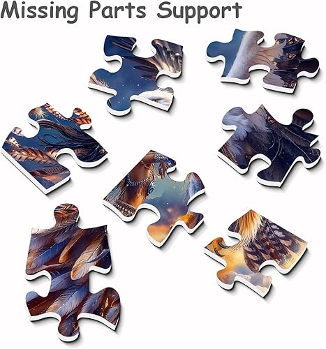 Miniatura 6 de Rompecabezas de águila americana para adultos, 1000 piezas, rompecabezas de fe patriótica de Estados Unidos, rompecabezas de arte vintage de pájaro