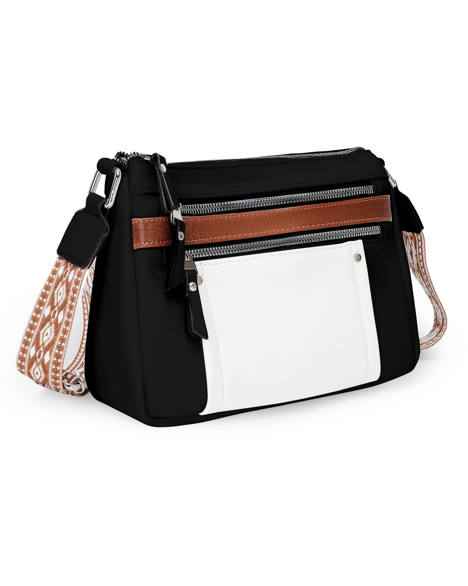 Macadamla Weinas Crossbody Bag for Women Shoulder Bag Designer Quiet Luxury Trendy Handbag with Multi Zipper Pockets