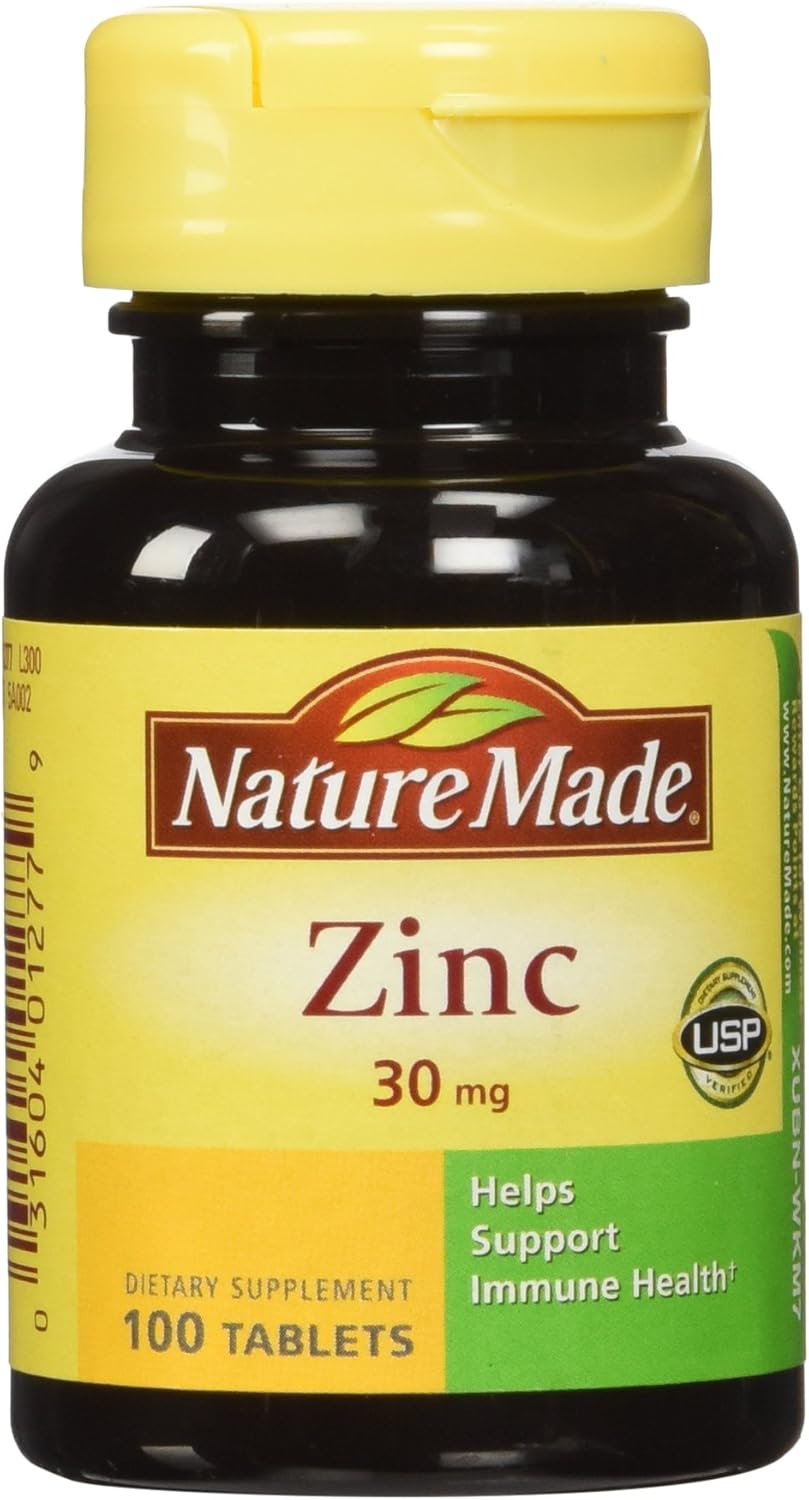 Nature Made Zinc Tabs - 30 mg - 100 ct : Health & Household
