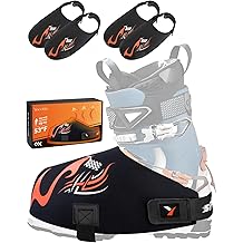 滑雪靴套,2 双滑雪靴手套 保持双脚干燥温暖,氯丁橡胶防水滑雪配件礼品