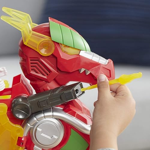 Miniatura 5 de Power Rangers Playskool Heroes Red Ranger & Dragon Thunderzord, figura de acción de 3 pulgadas, Zord, luces y sonidos, juguetes coleccionables para