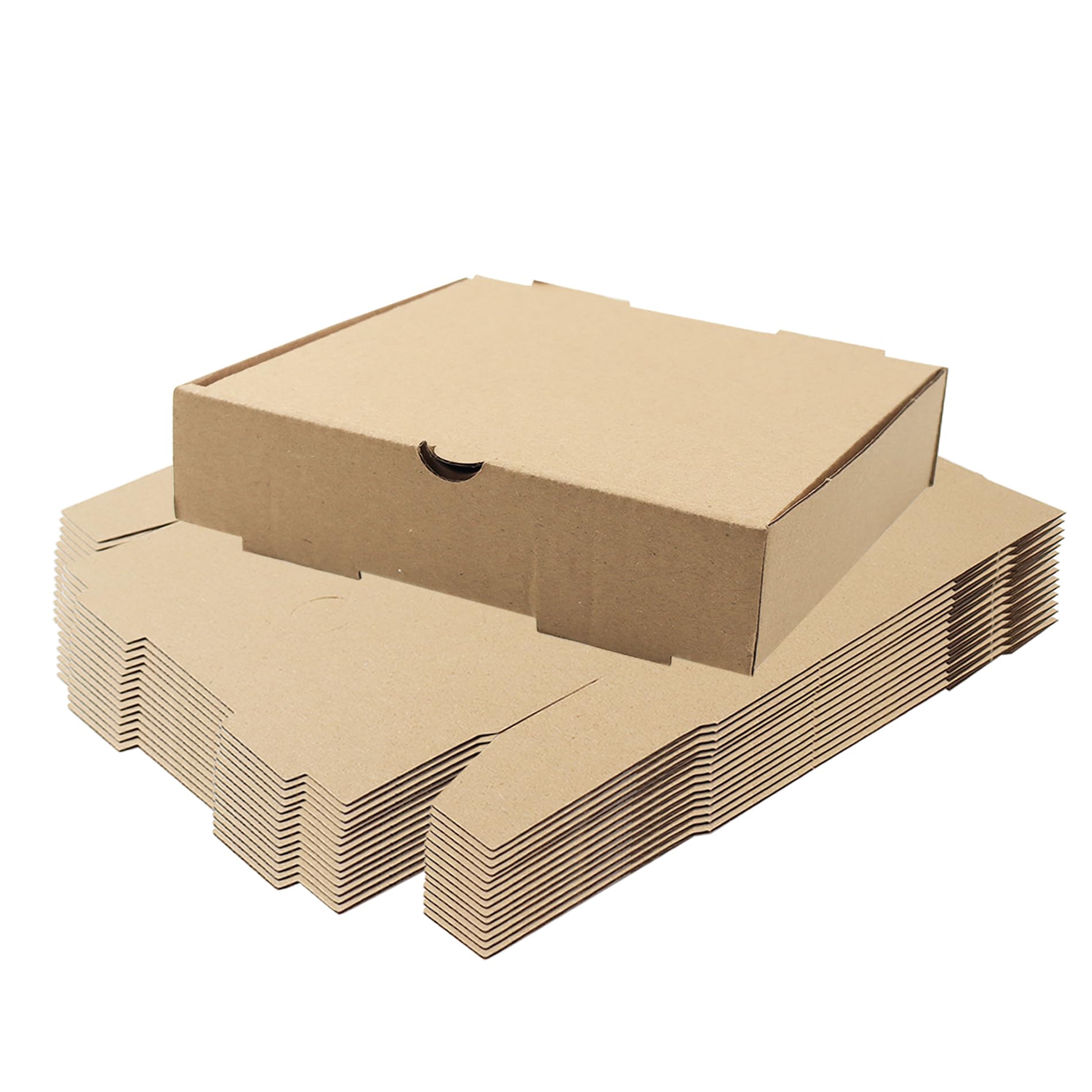 Ulifestar Pizza Boxes, Kraft Paper Pizza Boxes,Big Corrugated Paper Pizza Box,Deep Corrugated Cardboard Boxes,Thick Take Out Containers,Plain Takeaway Storage Boxes for Pizza Cake