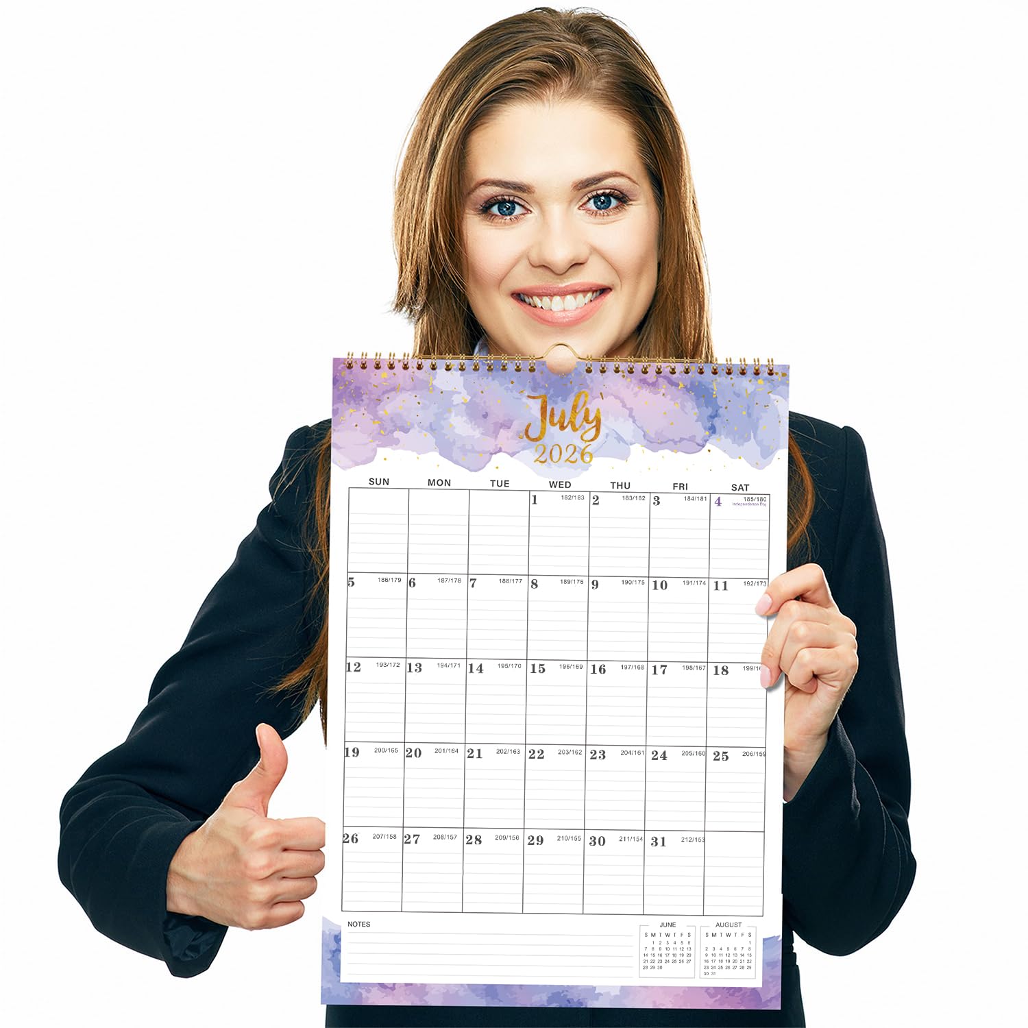 Large Wall Calendar 2026 Wall Calendar - 2026 Calendar Wall, Jan.2026 To Dec .2026, 11 X 8.5, 12 Months With Julian Date - Waterink, Additional Six-month Calendar(JUL.2025 - DEC.2025 Pedro Pascal Calendar 2026