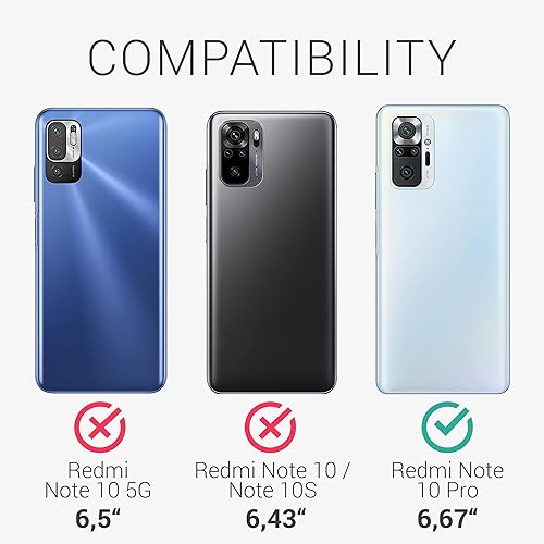Miniatura 6 de kwmobile Funda compatible con Xiaomi Redmi Note 10 Pro - Funda de teléfono TPU con tarjetero de crédito - Blanco
