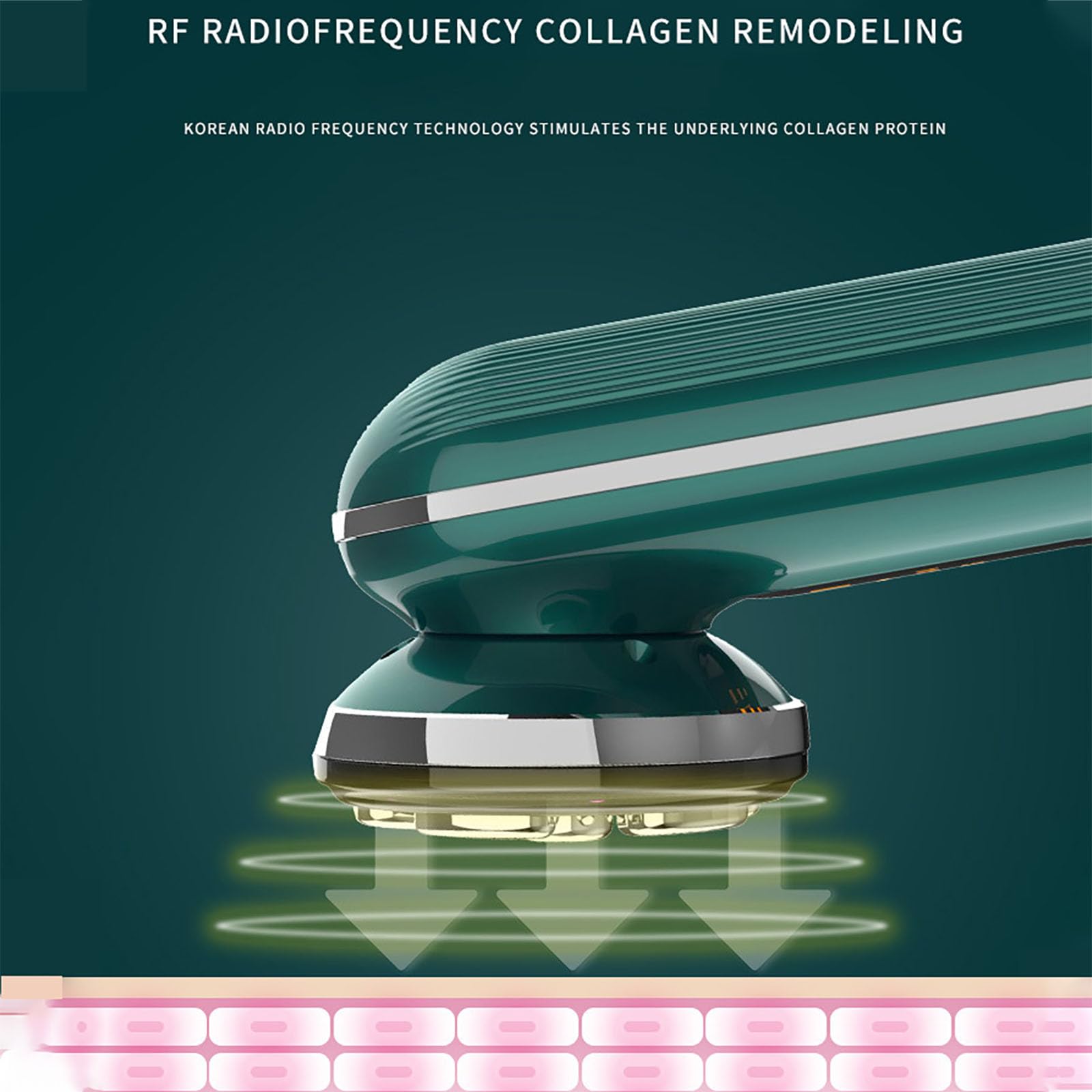 Masajeador Facial Eléctrico, Aparato de Radiofrecuencia, Tratamiento Facial Reafirmante y Antiedad Mujer, Efecto Lifting para Cara y Cuello