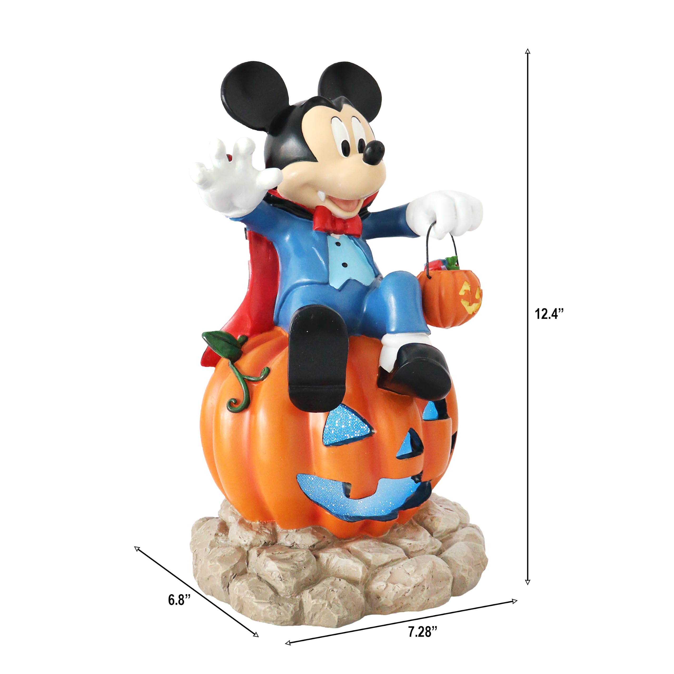 Disney Mickey Vampir Kürbis Halloween Dekor mit Süßigkeitenschale