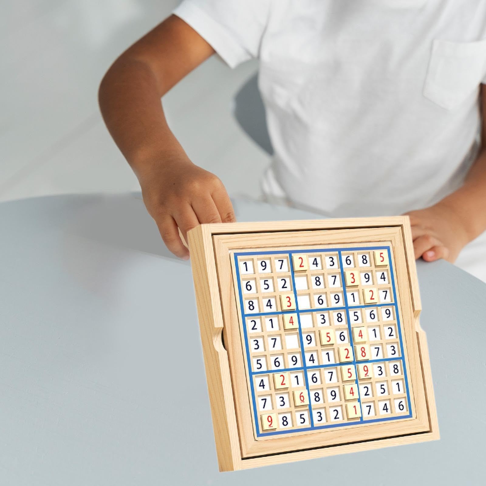 Juego de Rompecabezas Sudoku de Madera, Juguete de Aprendizaje Temprano para Niños Y Niñas de Entre 1 Y 3 años.