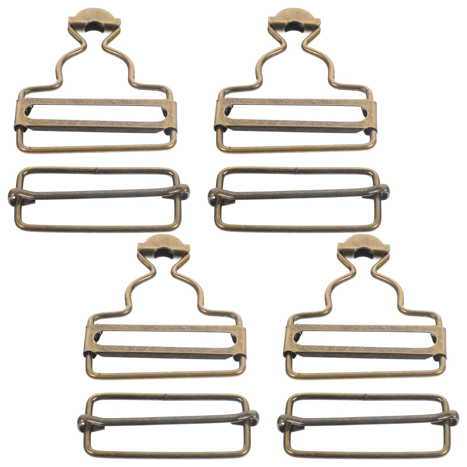 Heallily Bronze Adjustable Metal Bib Pants Buttons, Gourd Buckle Fasteners For Trousers And Jeans, Durable Clips For Diy Sewing Accessories 4Pcs