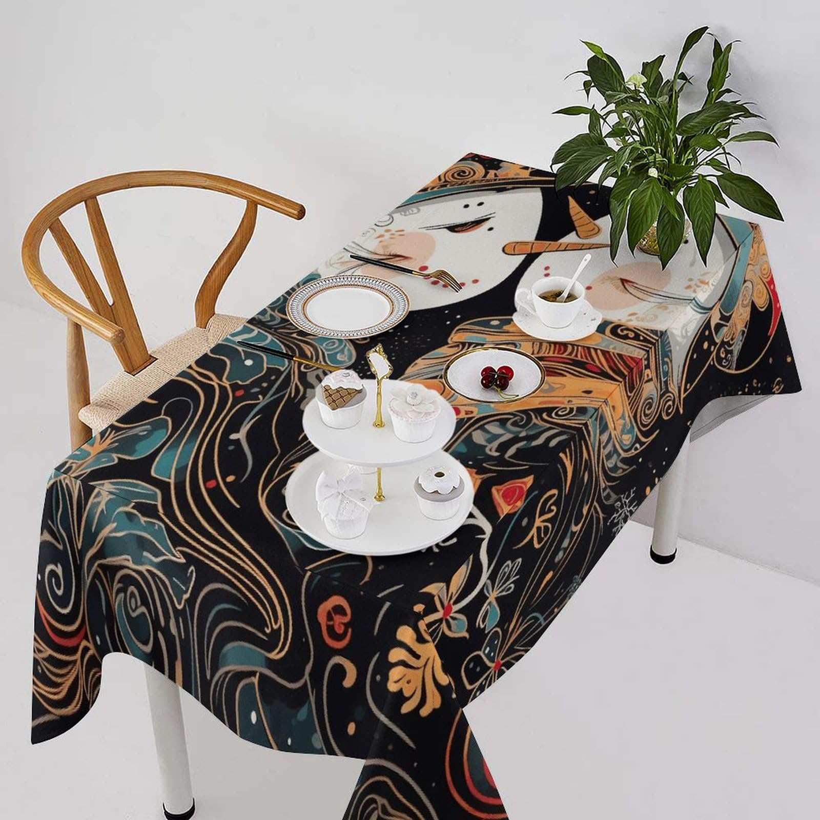 Nappe motif bonhomme de neige tendresse pour illuminer vos repas